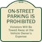 Signmission Designer Series-On-street Parking Prohibited Violators Will Be Towed Ve, 18" x 18", TG-1818-9941 A-DES-TG-1818-9941 - alternate 1
